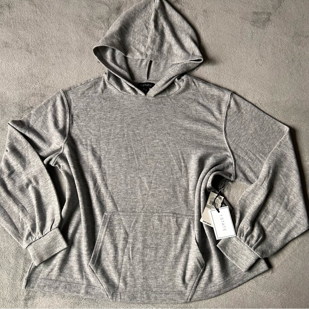 1.State Midnight Sweater Silver Color Plus Size 1X, Pocket, New With Tags‎ $70